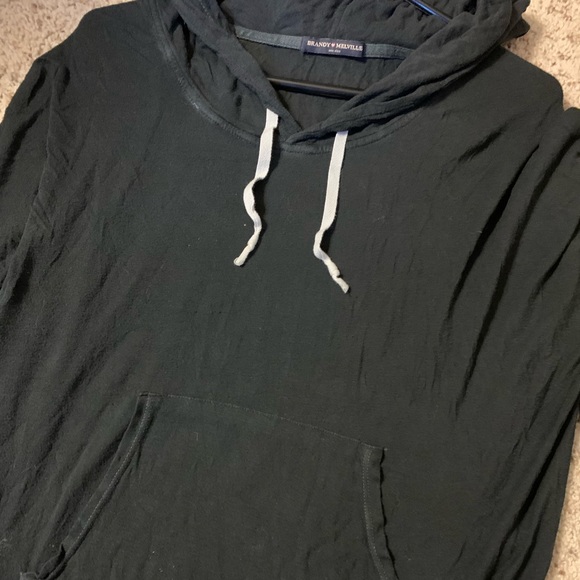 Brandy Melville Tops Brandy Melville Black Hoodie Poshmark